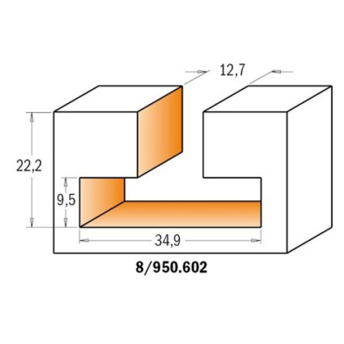34,9x12,7x22,2x63,5x12,7 Фрезы для отверстий типа T СМТ