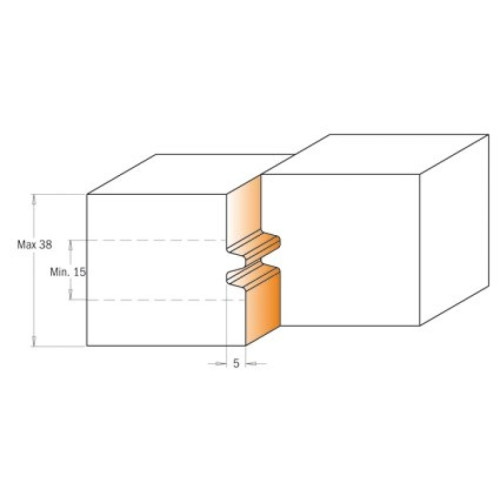 Насадная фреза CMT D=120 B=40 для сращивания (для обратных соединений) (694.009.40)
