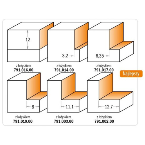 9,5x34,9x12x55x6,35 Фрези для вибірки чверті зі змінними ножами СМТ