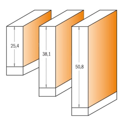 25.4x19x73.9x-5°x6 Фреза концевая прямая пазовая (обгонные) с нижним подшипником СМТ