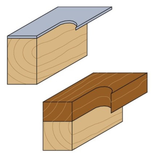 38.1x19x92.9x-3°x12.7 Фреза концевая прямая пазовая (обгонные) с нижним подшипником СМТ