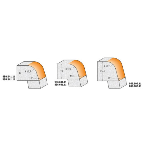 50.8x25.4x12.7x74.9x15°x12.7 Фрезы радиусные для твердых материалов СМТ