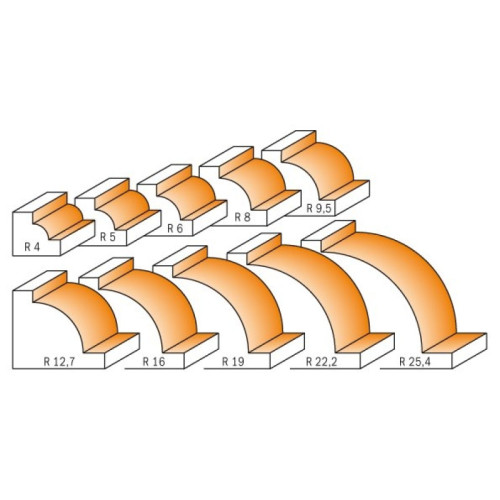 8x28,6x12,7x44,5x8 Фрезы “Ovolo” СМТ