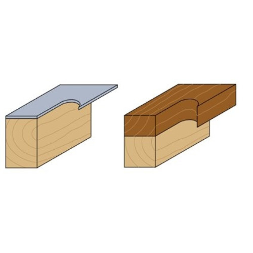 50x19x112x12 Фреза концевая прямая пазовая (обгонные) со сменными ножами и подшипником СМТ