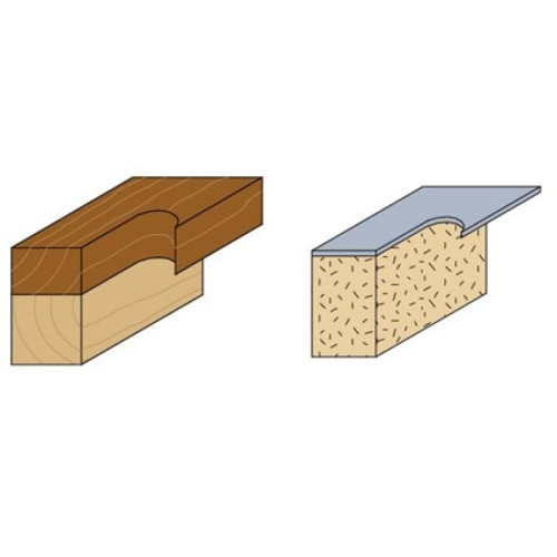12.7x9.5x55.5x0 ° x8 Фреза кінцева пряма пазова (обгонні) з нижнім підшипником СМТ