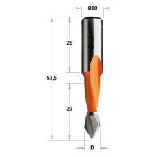 313.080.12 Свердло HW P D=8 I=27 L=57,5 S=10x26 LH