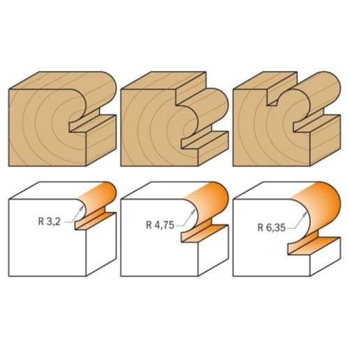 22,2x6,5x3,2x15x57,7x6 Фреза кромочная полустержневая СМТ 761.032.11