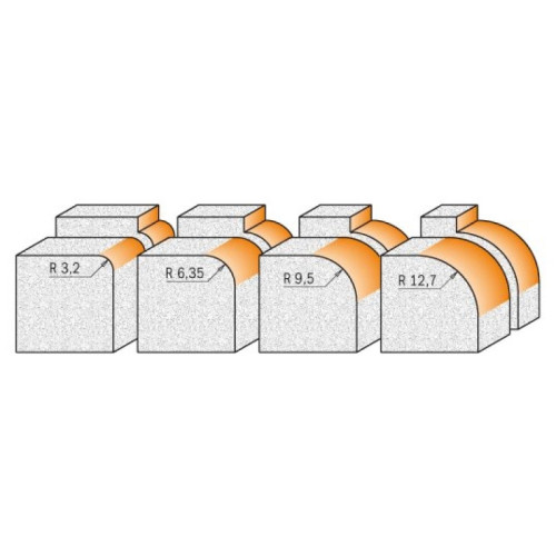 25.4x12.7x6.35x59.4x12.7 Фрезы радиусные для твердых материалов СМТ