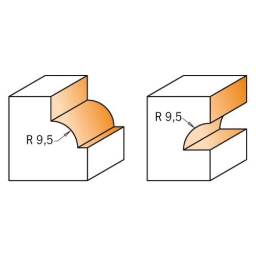 31,7x12x6,35x30x8 Фреза кромочная фигурная для переплёта СМТ