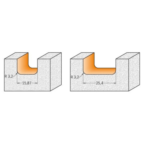 25.4x12.7x69.8x12 Фрезы профильные для твердых материалов СМТ