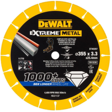 Алмазний пильний диск 355x25.4 - для металу DeWALT DT40257