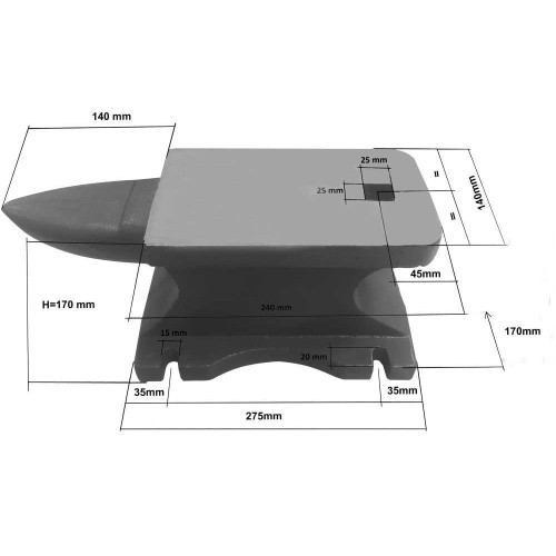 Наковальня 34 кг Holzmann amb34
