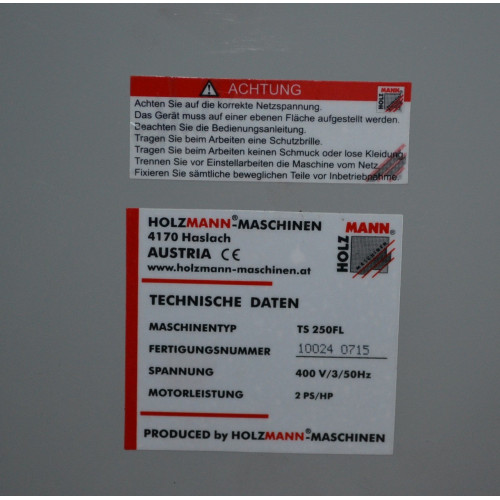 Електро циркулярка Holzmann TS250FL_400V