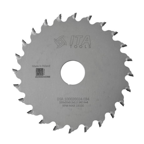 Пильный диск 100x20x2,2x24 - пазировочный по ДСП, МДФ, фанере ITA DSR.100020024.034