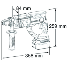 Перфоратор аккумуляторный Makita BHR202RFE