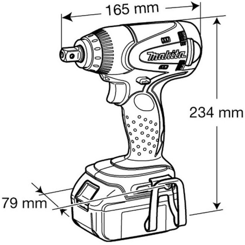 Аккумуляторный гайковерт Makita BTW 251 Z