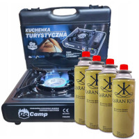 Туристична газова плитка  Go Camp + 4 картриджа 227 гр