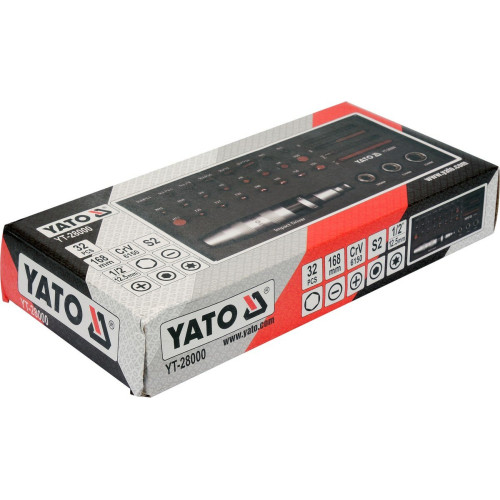 Набор ударных отверток с головками YATO YT-28000, 32 шт.