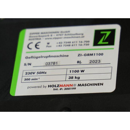 Машина для снятия пера Zipper ZI-GRM1100