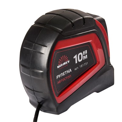 Рулетка 10 м х 25 мм автостоп Vitals Master
