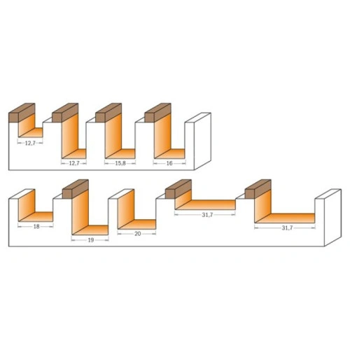 15.8x19x57x6.35 Фрезы для выборки паза под петли СМТ 801.158.11B