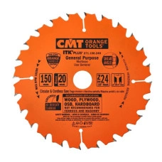 Пильний диск 150x20x1.5x24 - по дереву універсальний, тонкий пропил CMT 271.150.24H