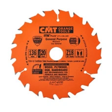 Пильний диск 136x20x1.5x18 - по дереву універсальний, тонкий пропил CMT 271.136.18H