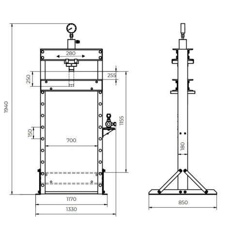 Пресс гидравлический Holzmann wp75eco – 75 т.