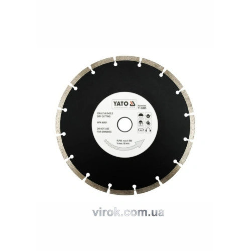 Алмазный пильный диск 230x22.2 - сегментный YATO YT-6005