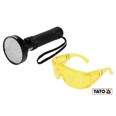 Ручний акумуляторний ліхтар ультрафіолетовий з окулярами Yato YT-08582