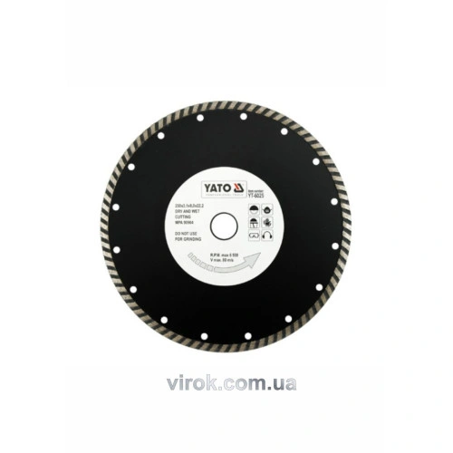 Алмазный пильный диск 230x22.2 - сегментный YATO YT-6025